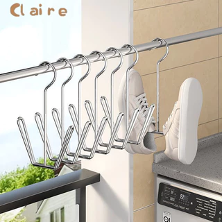 COD ไม้แขวนตากรองเท้าสแตนเลส แขวนรองเท้า ถุงเท้า Claire
