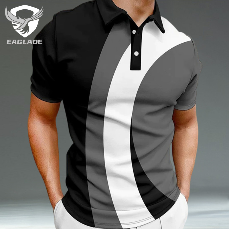 EAGLADE เสื้อยืดโปโลผู้ชายคอปกสําหรับผู้ชายระบายอากาศใน S01-ZY04403 K11