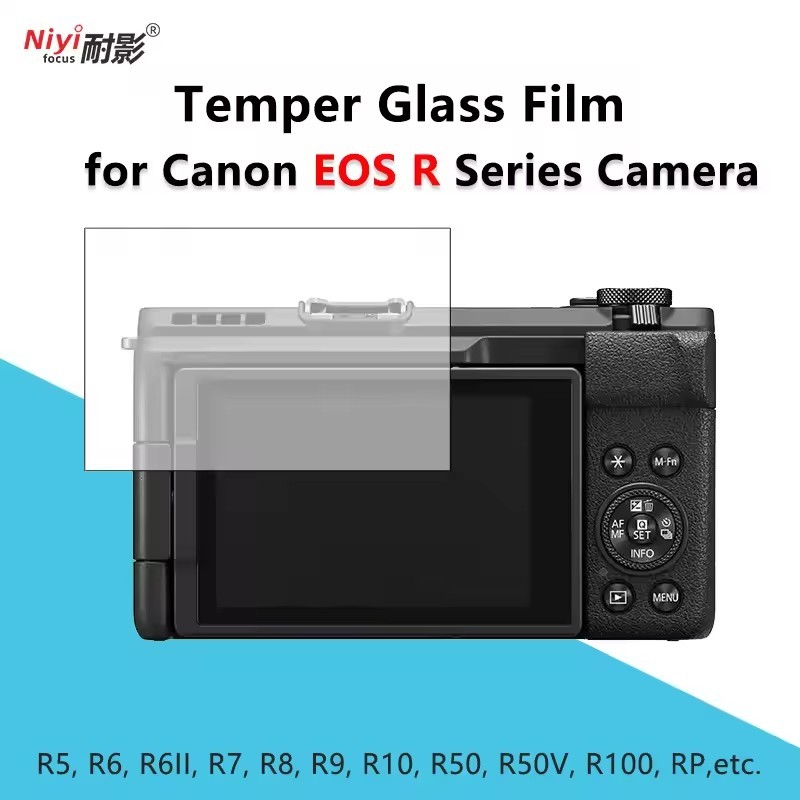 กล้อง Temper ฟิล์มแก้วสําหรับ Canon EOS R Series ฟิล์มป้องกันหน้าจอปกป้องกันน้ํา HD R6 R7 R5 R50V R1