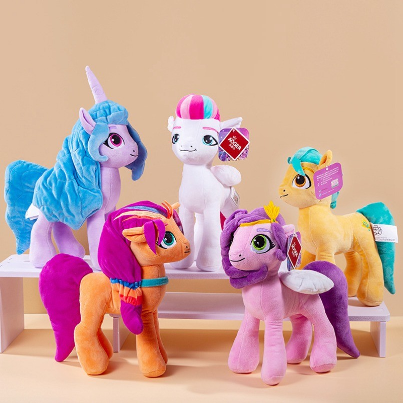 35 ซม.ตุ๊กตาของเล่น My Little Pony มิตรภาพเป็น Magic Hitch Trailblazer Izzy Moonbow Pipp กลีบ Sunny 