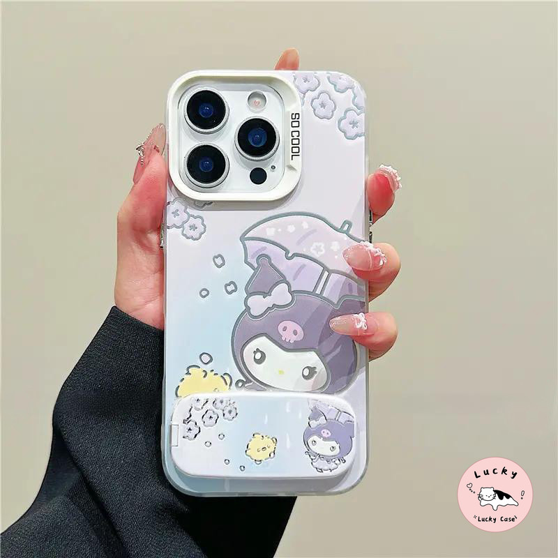 ตัวยึดกระจกเงาเมโลดี้คุโรมิพับได้ เคส OPPO A18 A38 A58 A76 A16 A15 A77 A17 A9 A5 2020 A57 A56 A78 A5s A17K A74 A55 A1K ราคา ถูกที่สุด ดีลบีเคเค แกลเลอรีภาพที่ 2