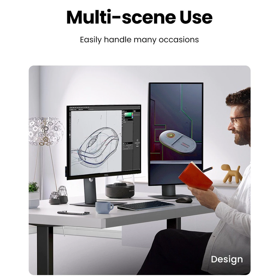 UGREEN เมาส์มีสาย USB MU007 1200 DPI thumbnail 3