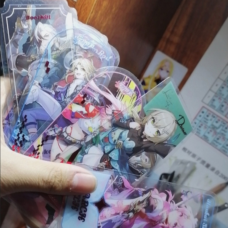 24 ชิ้น/กล่องเกมรูปบุ๊คมาร์ค Kawaii Photo PVC โปร่งใสการ์ด Hyacine Hyacine Hyaconia Painon Boothill 