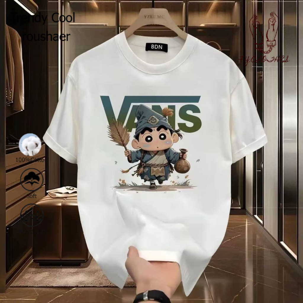 (จัดส่งภายใน 24 ชม.) เสื้อยืดแขนสั้นชายแบรนด์ Crayon Shin-chan มาแล้ว