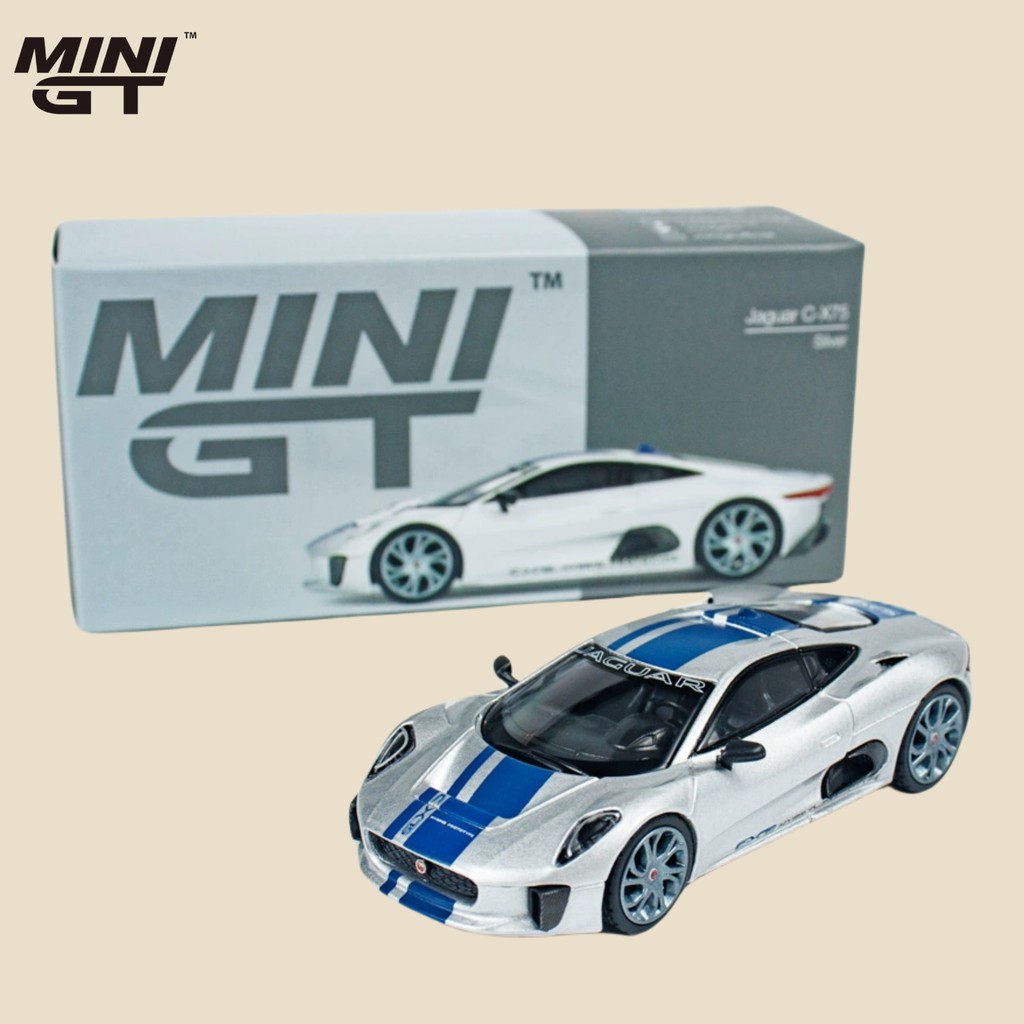 โมเดลรถเหล็ก MINI GT Jaguar C-X75 1:64 # 960 สำหรับนักสะสม – ของเล่นโลหะผสมที่เหมือนจริง