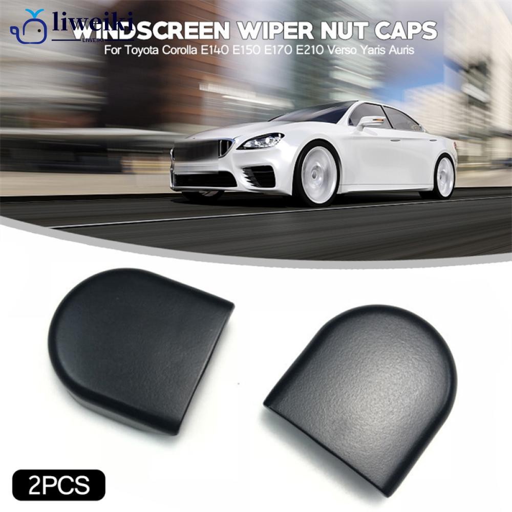 LIWEKI 2 ชิ้นรถด้านหน้ากระจก Wiper Arm Nut Caps Bolt สําหรับ Toyota Corolla E140 E150 E170 E210 Vers