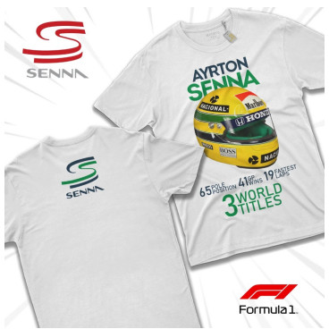 Ayrton Senna Racing เสื้อยืดคอกลม