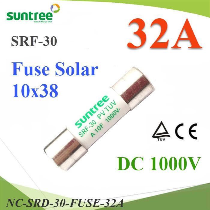 NC ลูกฟิวส์ DC 32A สำหรับโซลาร์เซลล์ 1000V NC-SRD-30-FUSE-32A