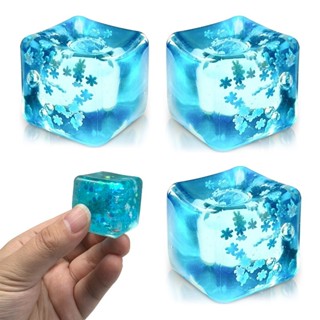 ความเครียดบรรเทา Ice Cube Squishy ของเล่น Silent Snowflakes-…