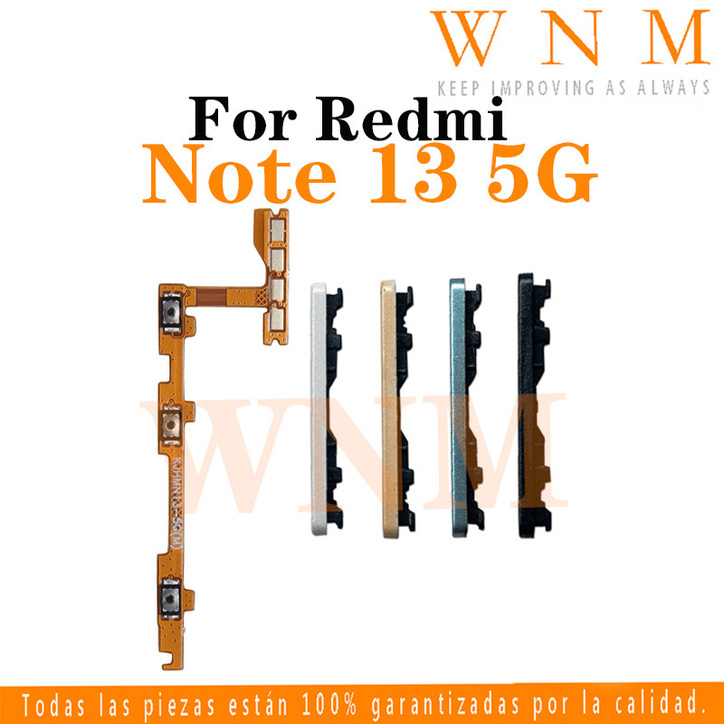 สําหรับ Redmi หมายเหตุ 13 5G ปุ่ม flex บน/ปิดปุ่มสวิทช์ด้านข้าง Key Volume Up Down Flex สายโทรศัพท์มือถือ Part