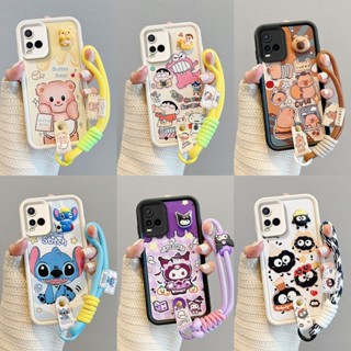 เคส VIVO Y21 Y21S Y21T Y33S Y33T T1X หนังการ์ตูนปักหมุดเชือก…