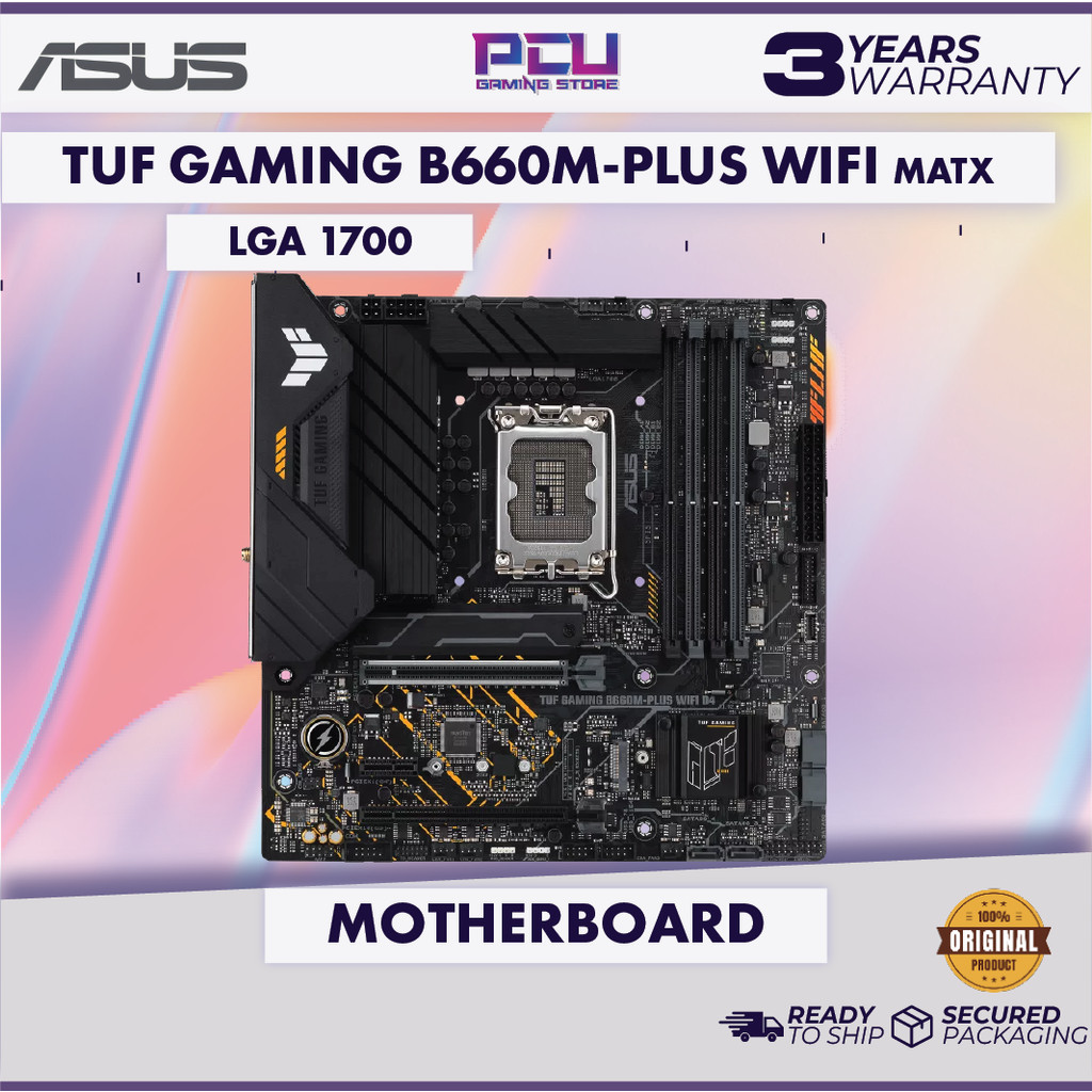 ASUS TUF GAMING B660M-PLUS WIFI D4 MATX LGA1700 เมนบอร์ด BULK (3Y)
