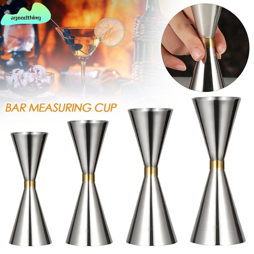 AGOODTHING Double Cocktail Jigger การวัดภายใน OZ/ML Bar วัด Jigger, Hot Stainless Steel Shot เครื่องดื่มจิ๊กเกอร์ญี่ปุ่น