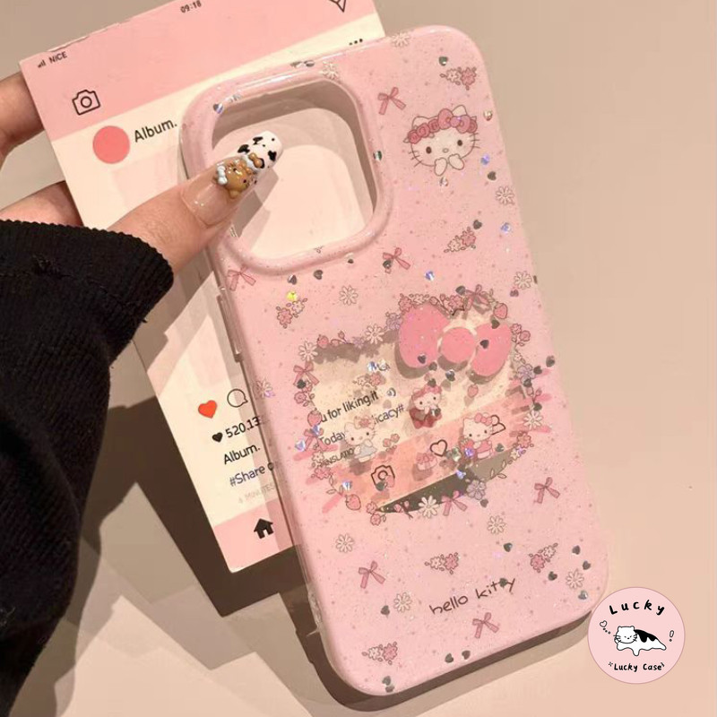 น่ารักเมโลดี้ลูกแมวกระต่ายหวานดอกไม้นุ่มเคส IPhone 11 17 13 16 15 12 14 Pro Max 7Plus 16 8 15 14 7 Plus XR XS X Max Air - รูปที่ 2