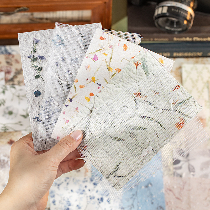 [HARU] Mountain and Fields Series Deco Paper Journaling Scrapbook Journal kit Boujo Flower Motif Pap