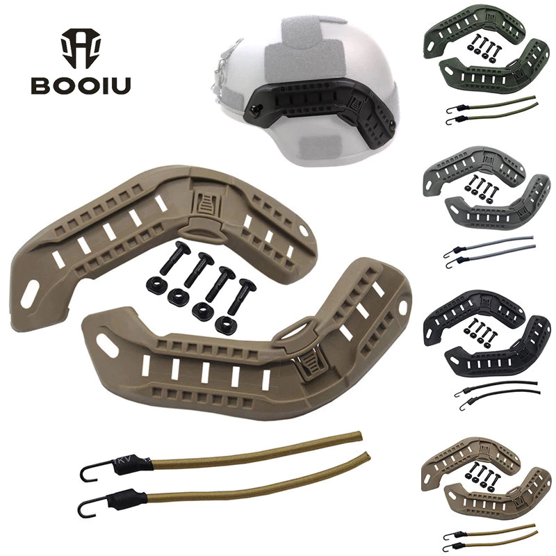 Booiu ยุทธวิธี MICH2000 หมวกกันน็อคด้านข้างรางท่องเที่ยว ARC Mount Rail การล่าสัตว์ Airsoft หมวกกันน็อค Adaper อุปกรณ์เสริม