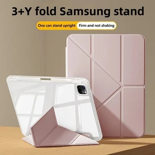 3+Yพับ เคส Samsung Galaxy Tab A9 S9 A9plus/S9 FE/S9 PLUS/S9 plus FE อะคริลิก Protective Case Samsung Tab เคสหลังใส