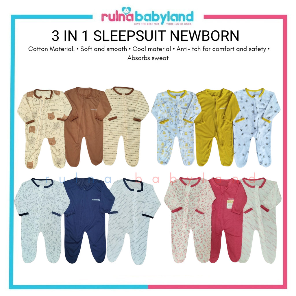 3 IN 1 0-3MONTH BABY SLEEPSUIT