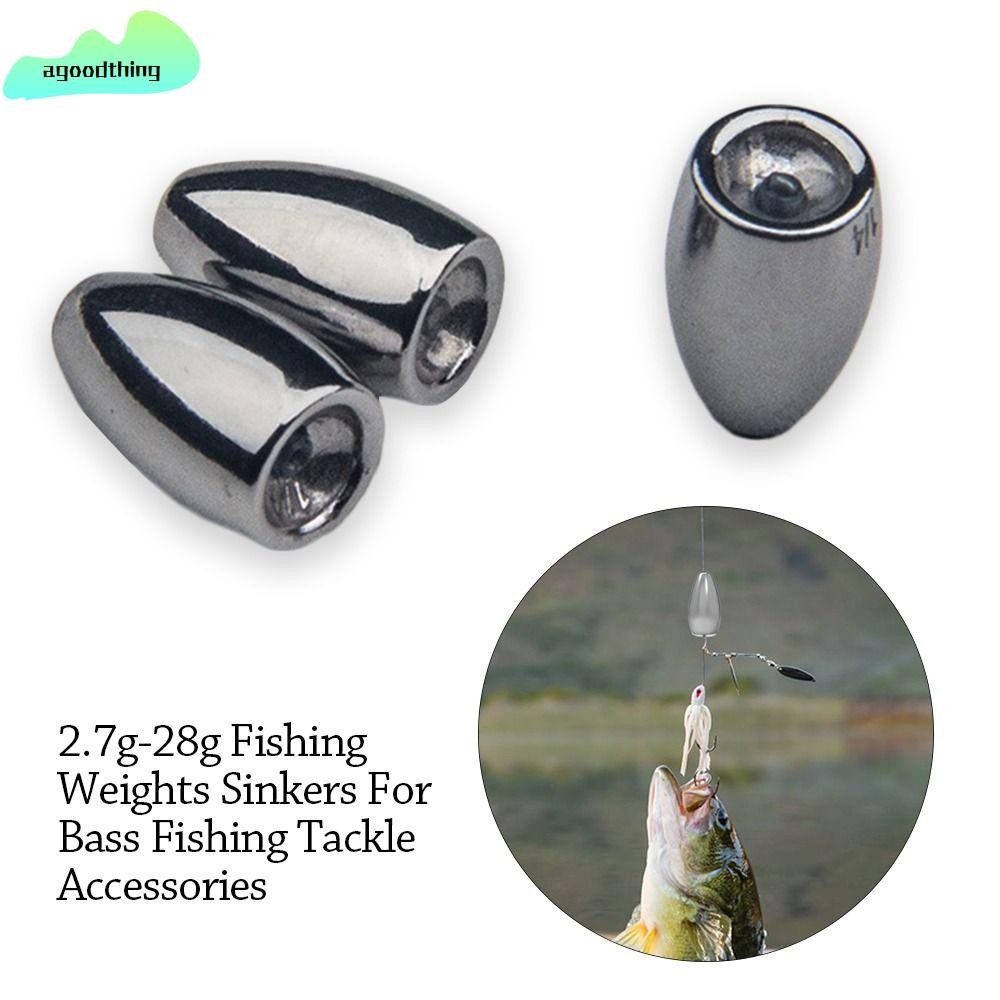 AGOODTHING 1/2/5pcs Sinker คุณภาพสูงร้อน 2.7g-28g Tear Drop Shot น้ําหนักเพิ่มเติม Hook Connector