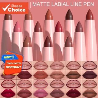 DUNUF 6cs Matte Lip Liner Set - ติดทนนาน กันรอยเปื้อน ดินสอสีกันน้ําสําหรับทุกสภาพผิว - คอลเลกชันสีแดงอเนกประสงค์สําหรับสวมใส่ทุกวันและแต่งหน้าปาร์ตี้