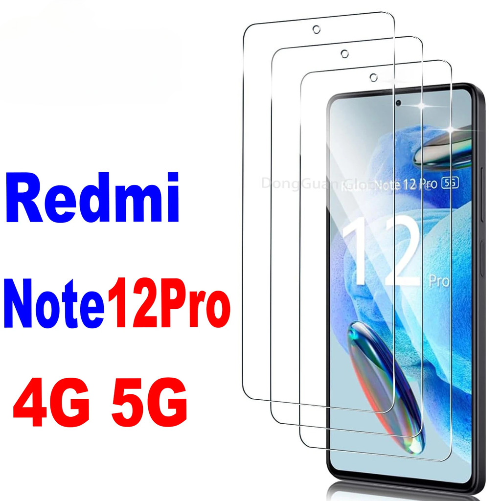 6.67 กระจกนิรภัยสําหรับ Redmi Note 12 Pro 5G 4G ป้องกันหน้าจอฟิล์มแก้ว