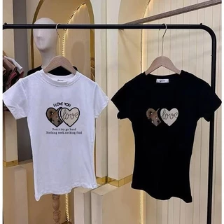 เสื้อยืดเข้ารูป เสื้อรัดรูป ทรง คอกลมแขนสั้น *สกรีนทรงสวย งานตามหา ผ้ายืดร่องคอตต้อน และบางตะกร้ามีเนื้อท็อฟดาย