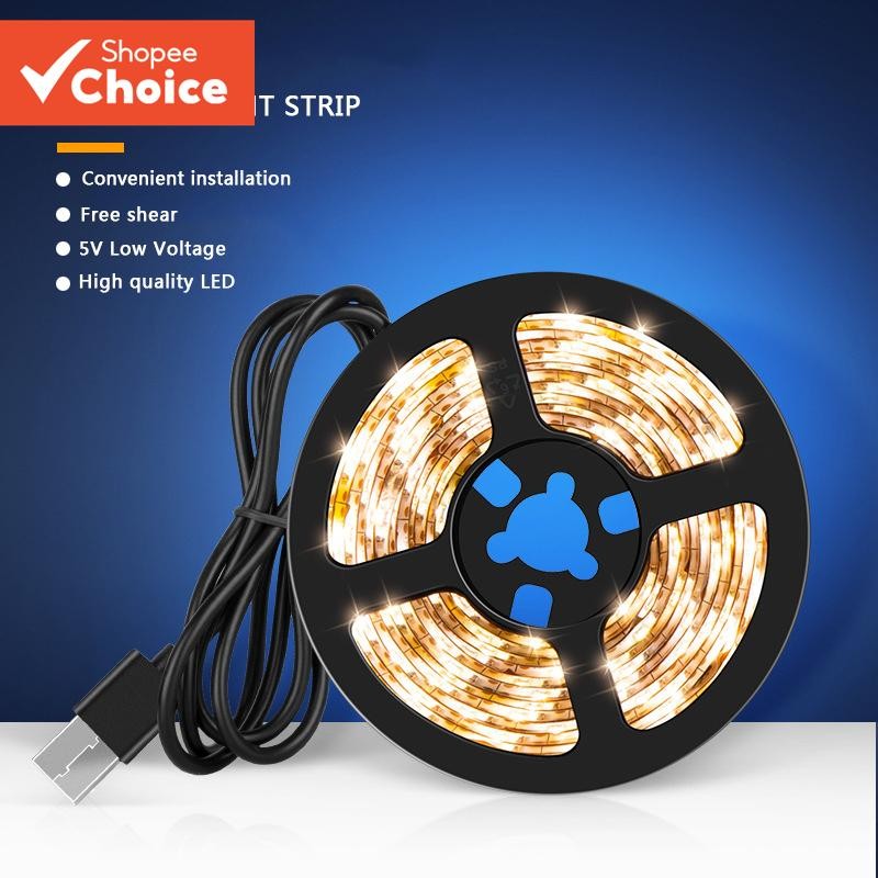 ไฟ LED Strip 5V USB SMD 2835 LED พื้นหลังทีวี LED Strip SMD 3528 DIY LED ยืดหยุ่นตู้ตกแต่งบ้านโคมไฟ
