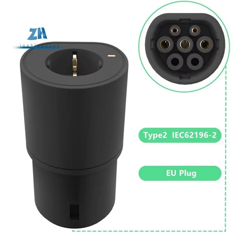V2L Discharger สําหรับ Type2 EU Plug รถ Discharge EV อะแดปเตอร์สายเคเบิลสําหรับ Discharge V2L รถโหลด