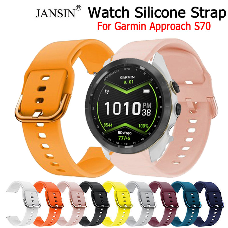 สําหรับ Garmin Approach S70 47mm สายรัดซิลิโคนอ่อนนุ่มนาฬิกา สําหรับ Garmin Approach S70 42mm  สมาร์