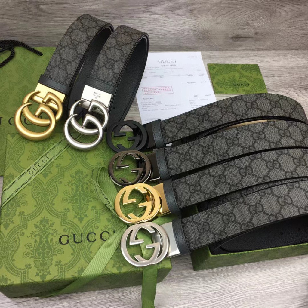 ผู้ชายคุณภาพสูง 1: 1 เข็มขัดแบรนด์หรู 37 มม. เข็มขัดหนังแท้ 100% + กล่องของขวัญเดิม