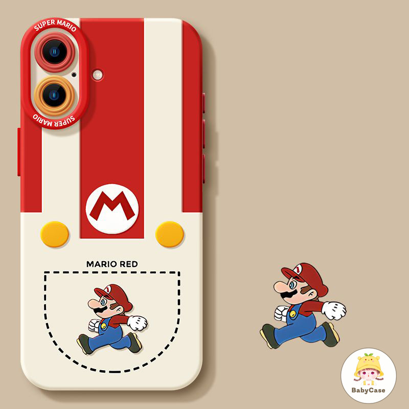 เคสไอโฟน 13 สำหรับ iPhone 11 16 15 13 14 12 Pro Max 7 16 8 14 15 Plus XR XS X Max ปกสร้อยข้อมือ Super Mario สุดเท่และตลก - รูปที่ 4