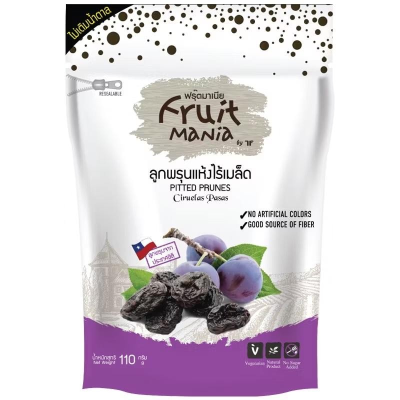 ฟรุ๊ตมาเนีย ลูกพรุนแห้งไร้เมล็ด 110กรัม Fruit Mania Pitted Prunes 110g.