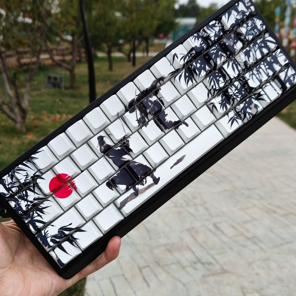Knight-errant Keycap Cherry Profile 130 คีย์ PBT Letter พิมพ์ด้านข้าง LED Transmission Wooting60 Mad