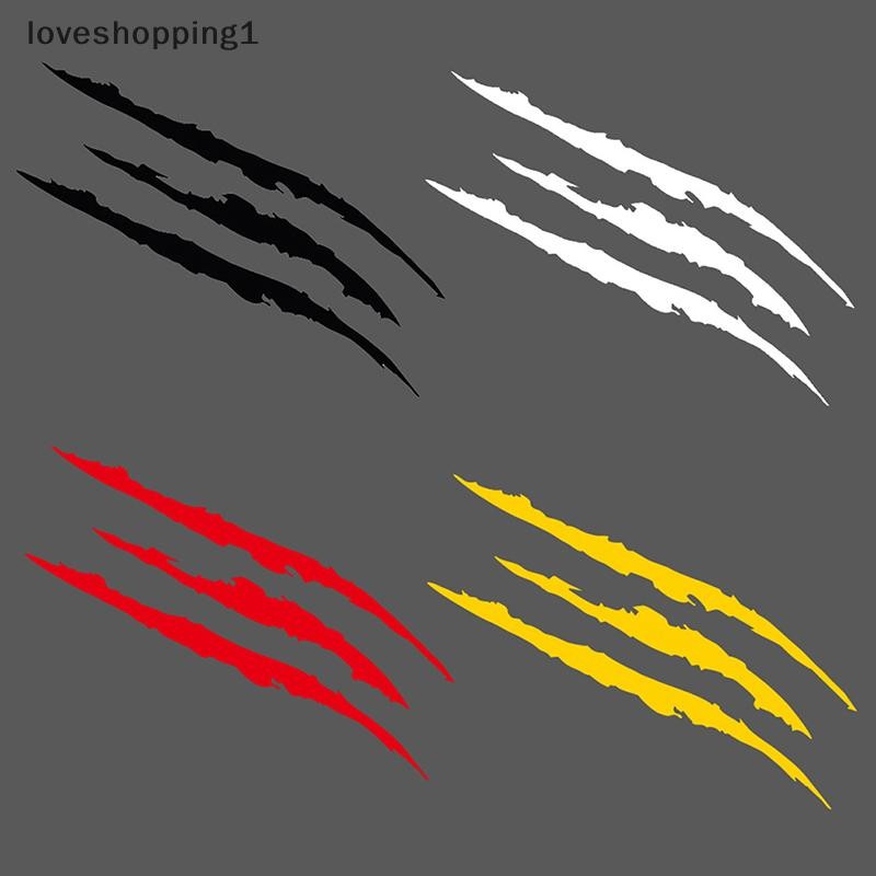 LOVE ไฟหน้ารถส่วนบุคคลสติกเกอร์รถ Monster Claw Stripe Marks ไฟหน้า Decal สติกเกอร์รถ Auto Accessorie