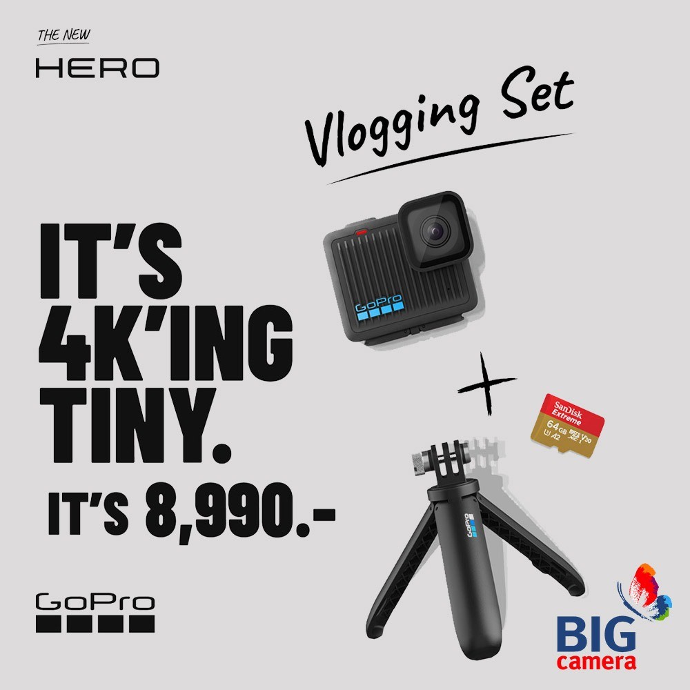 GOPRO CAMERA HERO - VLOGGING SET แบตเตอรี่ Enduro ในกล้อง