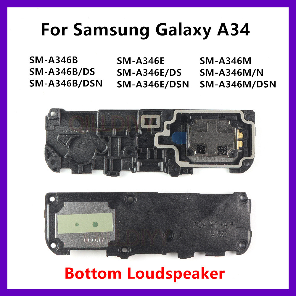 ลําโพงสําหรับ Samsung Galaxy A34 SM-A346E A346B/DS A346M ด้านล่างลําโพง Buzzer Ringer โมดูลอะไหล่ A3