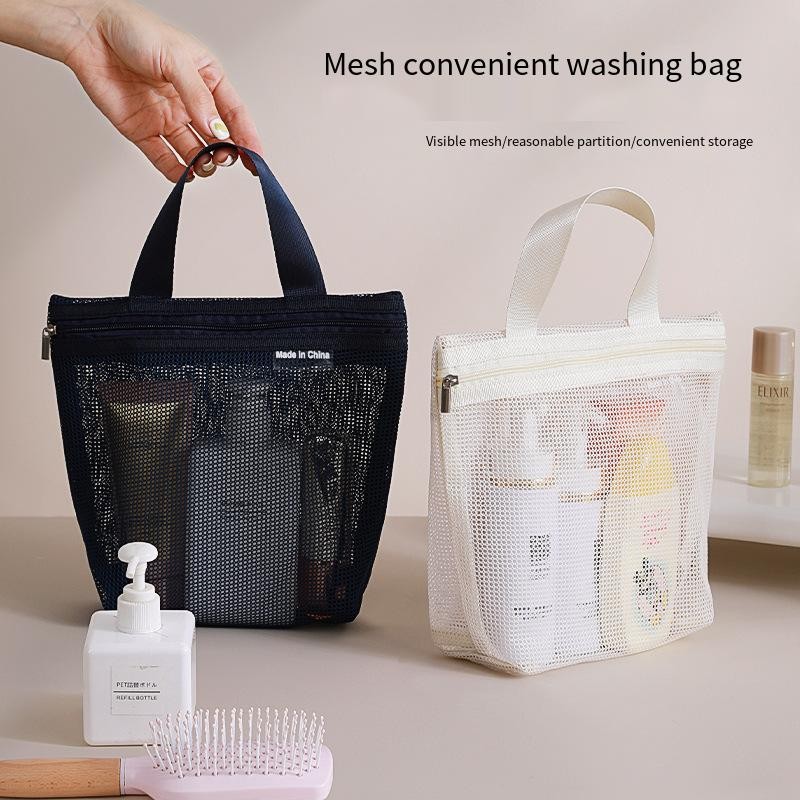 Hollow Mesh Draining Cosmetic Sundries Storage Bag Portable Travel Toiletry Pouch Beach Waterproof Organizer