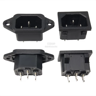 ทองแดงทั้งหมด AC Power Socket 3-Pin สินค้าพร้อมหู AC-04/05 Power Socket Component 10A 250V