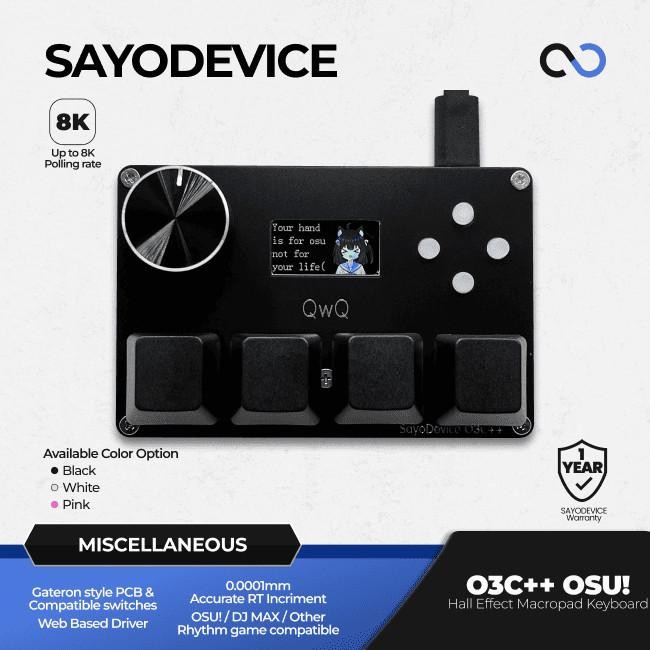 ShayoDevice O3C++ OSU! / DJMAX Hall Effect Macropad Gaming Keyboard Rapid Trigger SOCD RDT