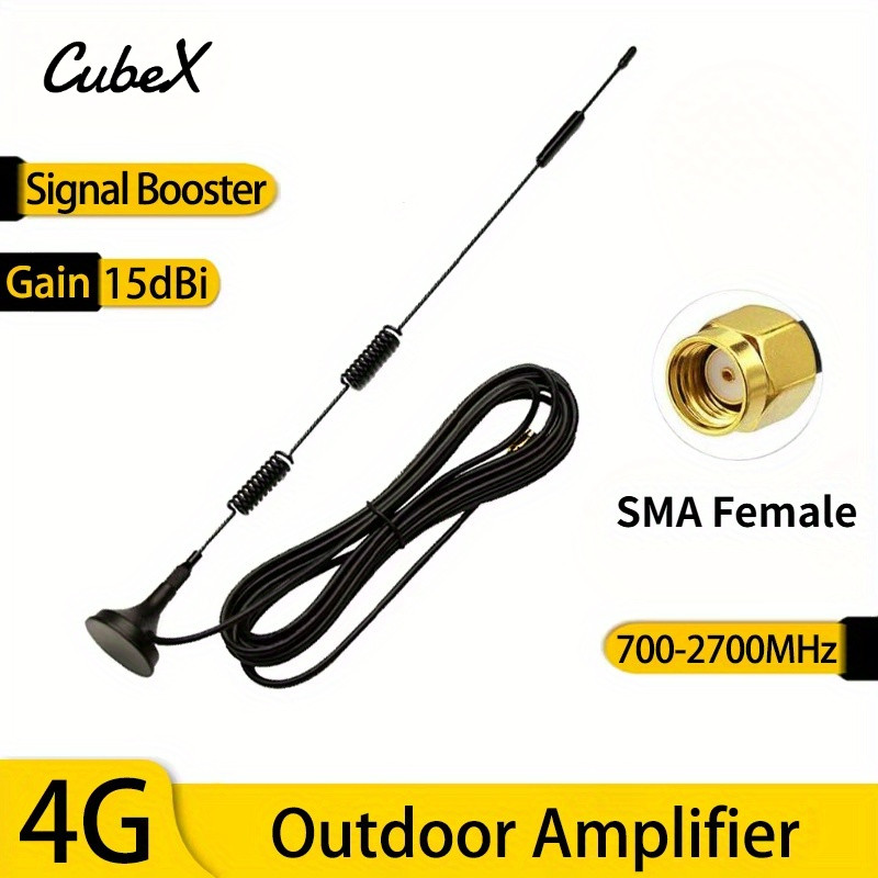 4G LTE GSM เสาอากาศ 15DBI กําไรสูง 700-2700MHz ถ้วยดูดเสาอากาศ SMA หญิงสัญญาณ Booster Amplifier เสาอากาศ