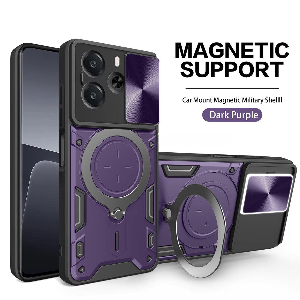 เคสโทรศัพท์สําหรับRealme 14 14T 14X 14Pro 14Pro + P3 C75 C75X T X Pro Plus 4G 5G 2025 สไลด์หน้าต่างกลับกันกระแทกที่วางขาตั้งSoft TPUกล้องป้องกันปกหลัง