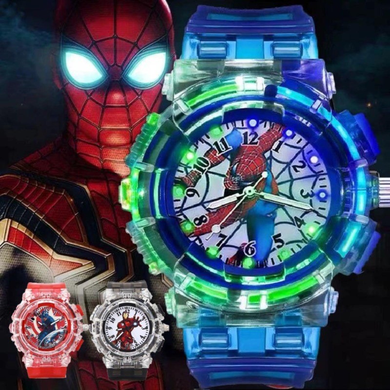 LED เรืองแสง Spiderman นาฬิกาเด็ก Kuromi Paw Patrol Hello Kitty นาฬิกาสําหรับเด็กนาฬิกาดิจิตอลของขวัญสําหรับเด็กผู้หญิง