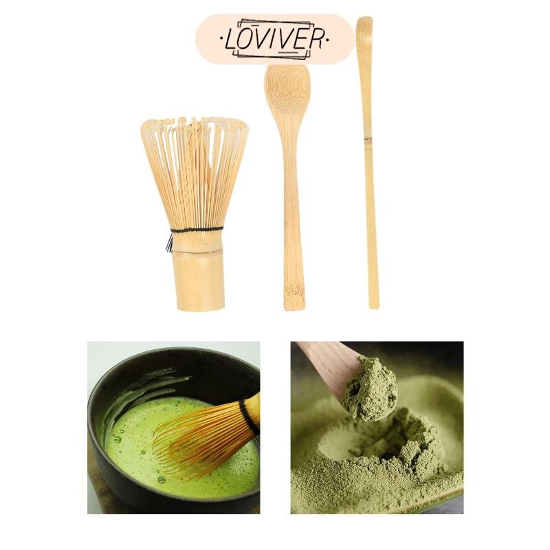 3x Matcha Whisk Set Matcha Set Travel ช้อนมัทฉะญี่ปุ่นแบบดั้งเดิม Scoop Starter ชุดสําหรับพิธีมัทฉะเริ่มต้น
