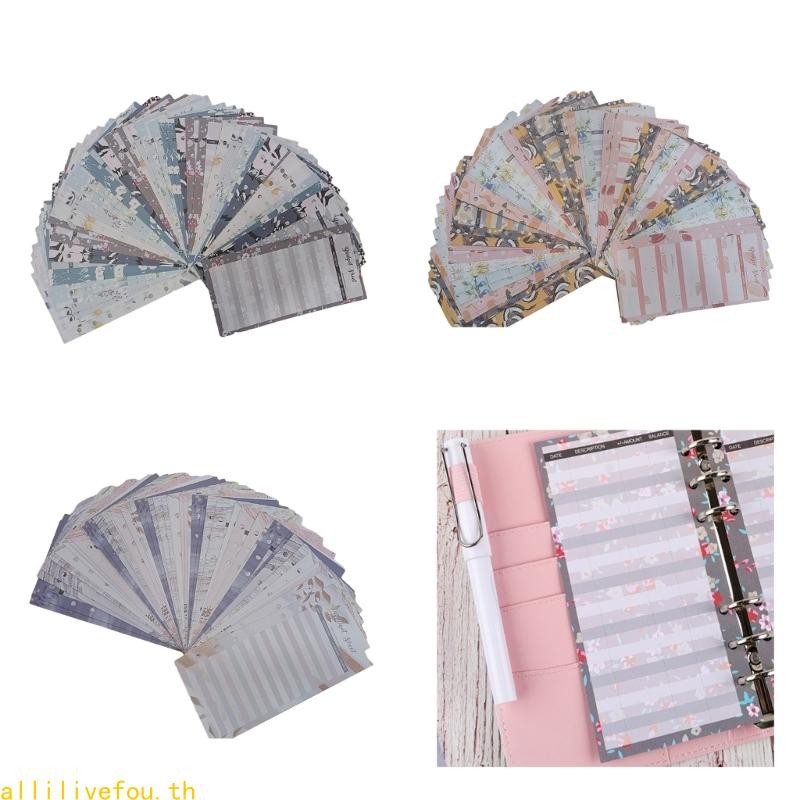 LIVE Expense Tracker Budget Sheets with Punched Holes for Budget Planner