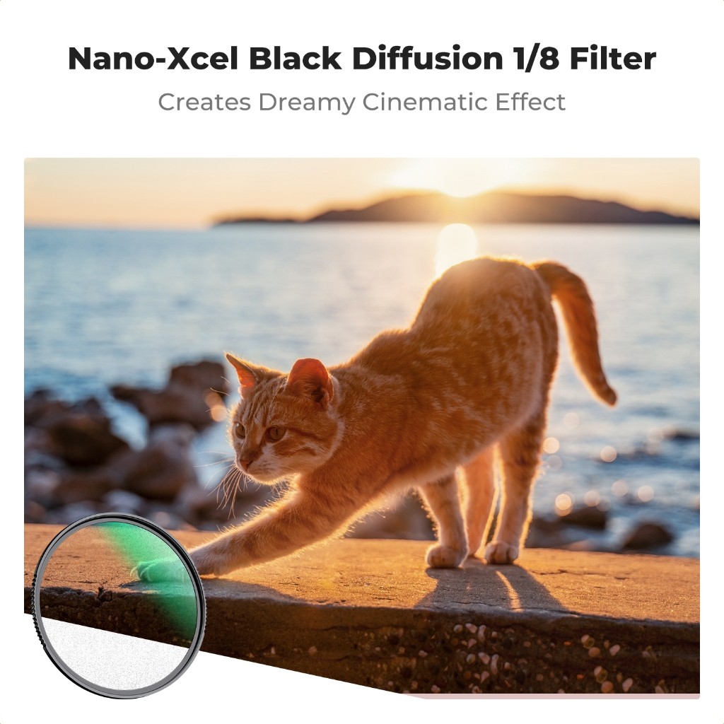K&F NANO-X Black Mist Diffuser Filter 1/8 ฟิลเตอร์  Soft Glow Effect แสงละมุนเพิ่มมิติ ราคา ถูกที่สุด ดีลบีเคเค แกลเลอรีภาพที่ 3