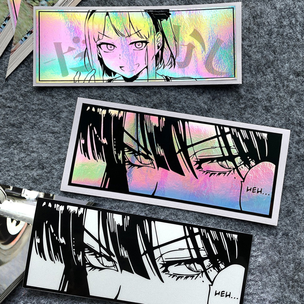 JDM Girl Eyes สะท้อนแสง สติ๊กเกอร์ Vinyl หน้าต่าง เทปกันรอย รถไฟฟ้า รถยนต์ ตกแต่งรถ Nissan Toyota
