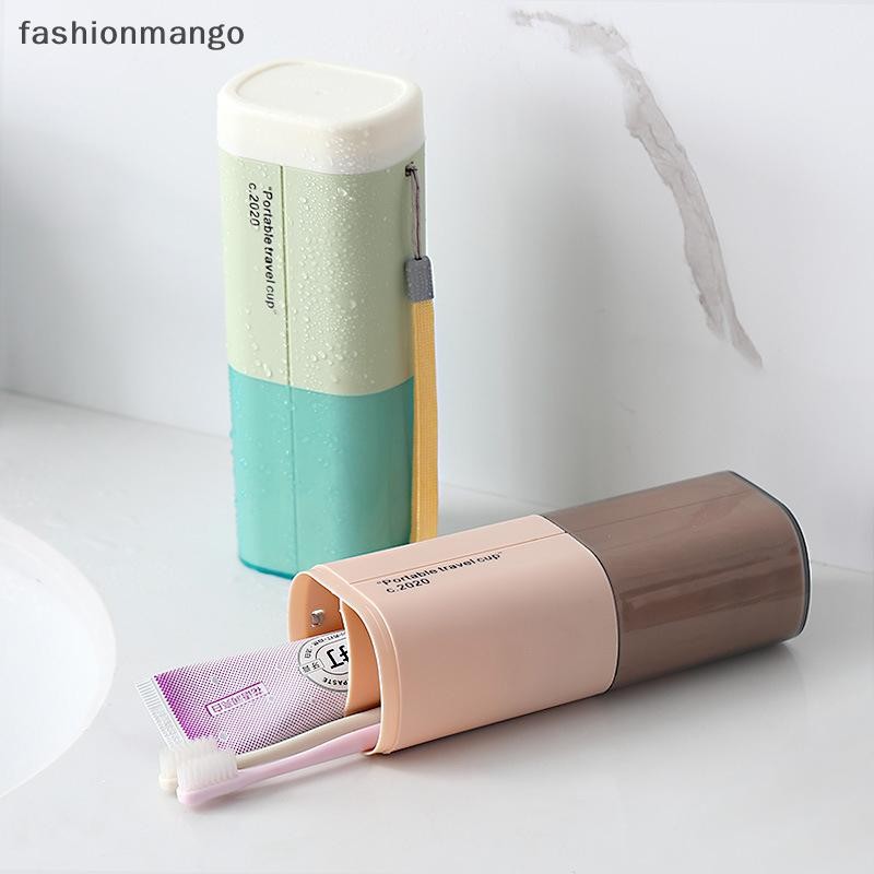 [แฟชั่นมะม่วง] ที่ใส่แปรงสีฟันสําหรับเดินทางกล่องเก็บของกล่องใส่แปรงสีฟันแบบพกพาออแกไนเซอร์สําหรับเดินทางกลางแจ้งอุปกรณ์ห้องน้ําหุ้นใ