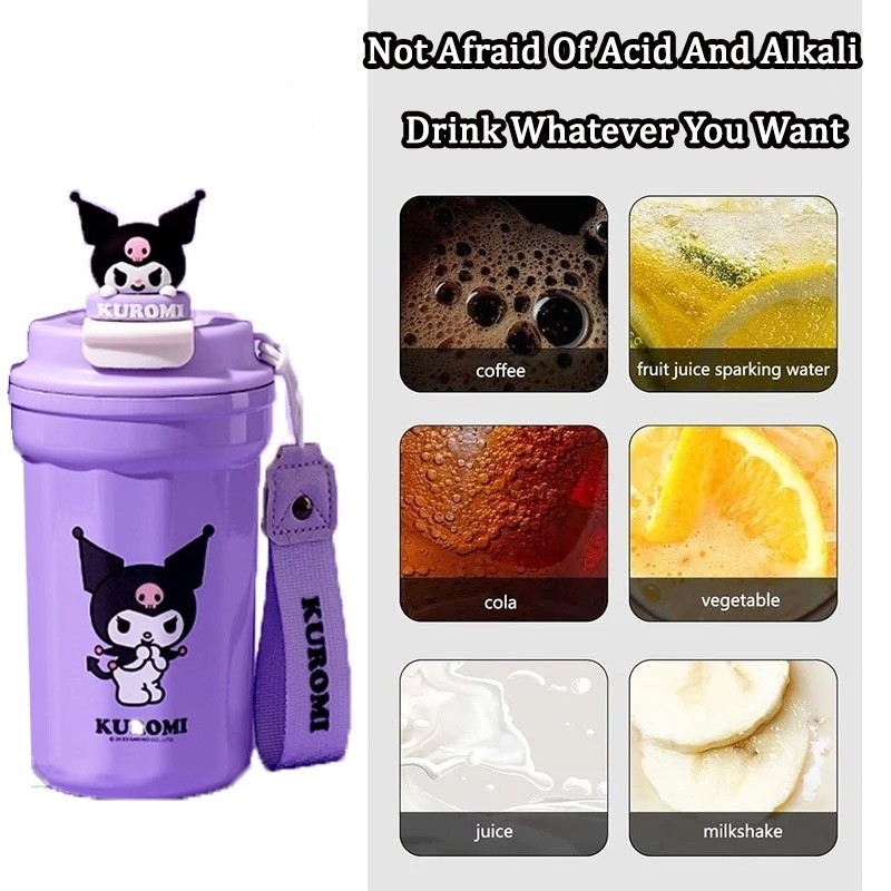 Sanrio แก้วน้ําเก็บความเย็น แก้วน่ารัก Kuromi แก้วเก็บความเย็น เก็บอุณหภูมิร้อนเย็น POCHACCO ขวดน้ํา