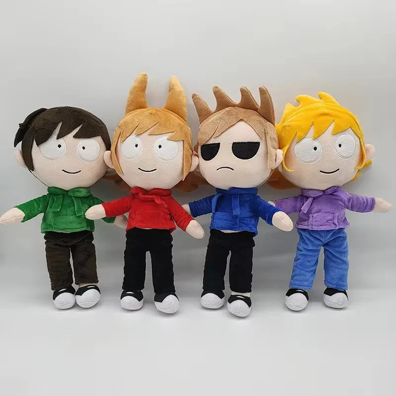 4pcs/set Tom Eddsworld Plush Toys Cute Tord Eddsworld Figure Plush Dolls Baby Soft Stuffed Toys Pill