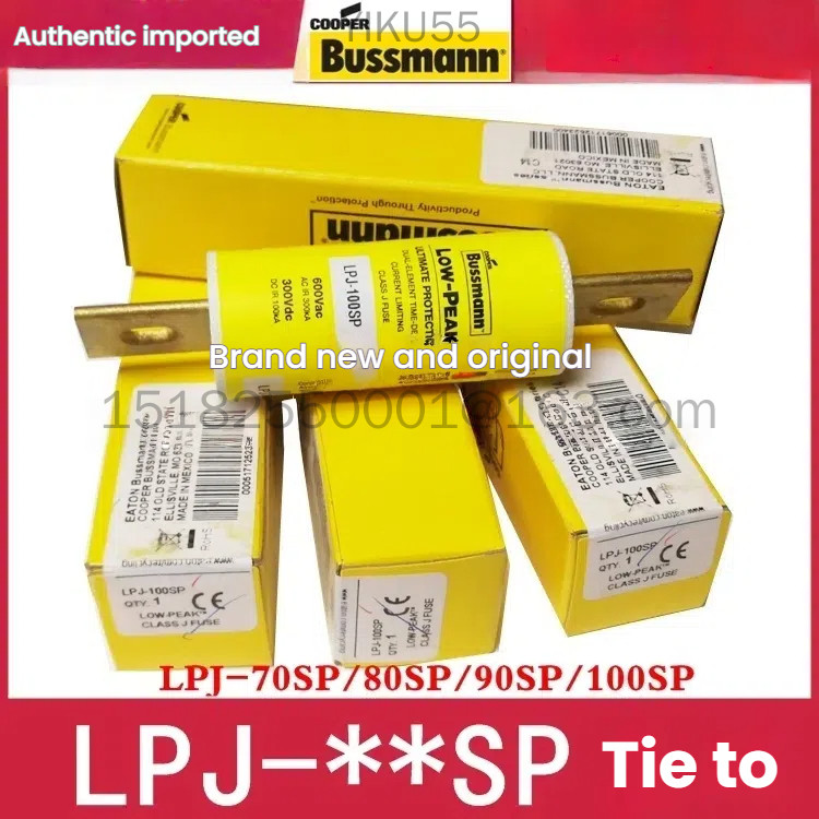 ฟิวส์ BUSSMANN LPJ-70-80SP-90SP-100SP-125SP-150SP-200SP 600V ใหม่เอี่ยม